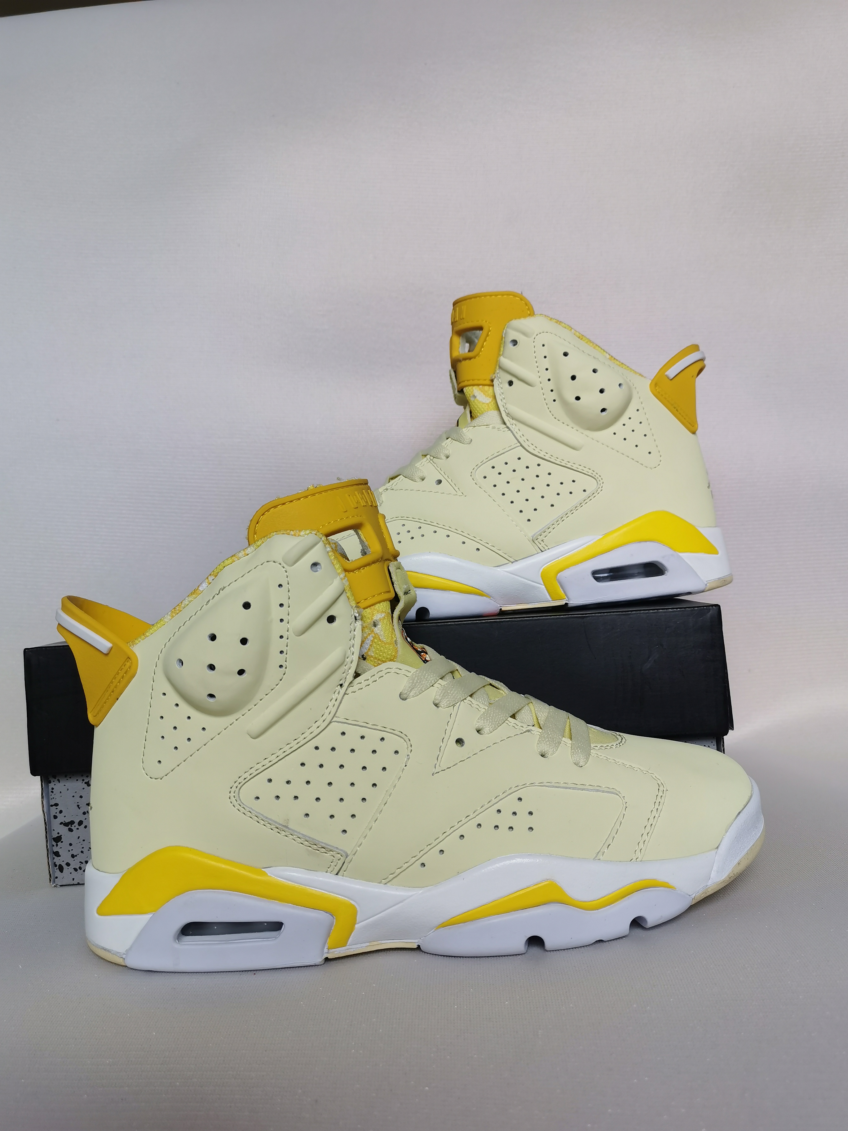 New Air Jordan 6 Retro Lemon Yellow White Shoes